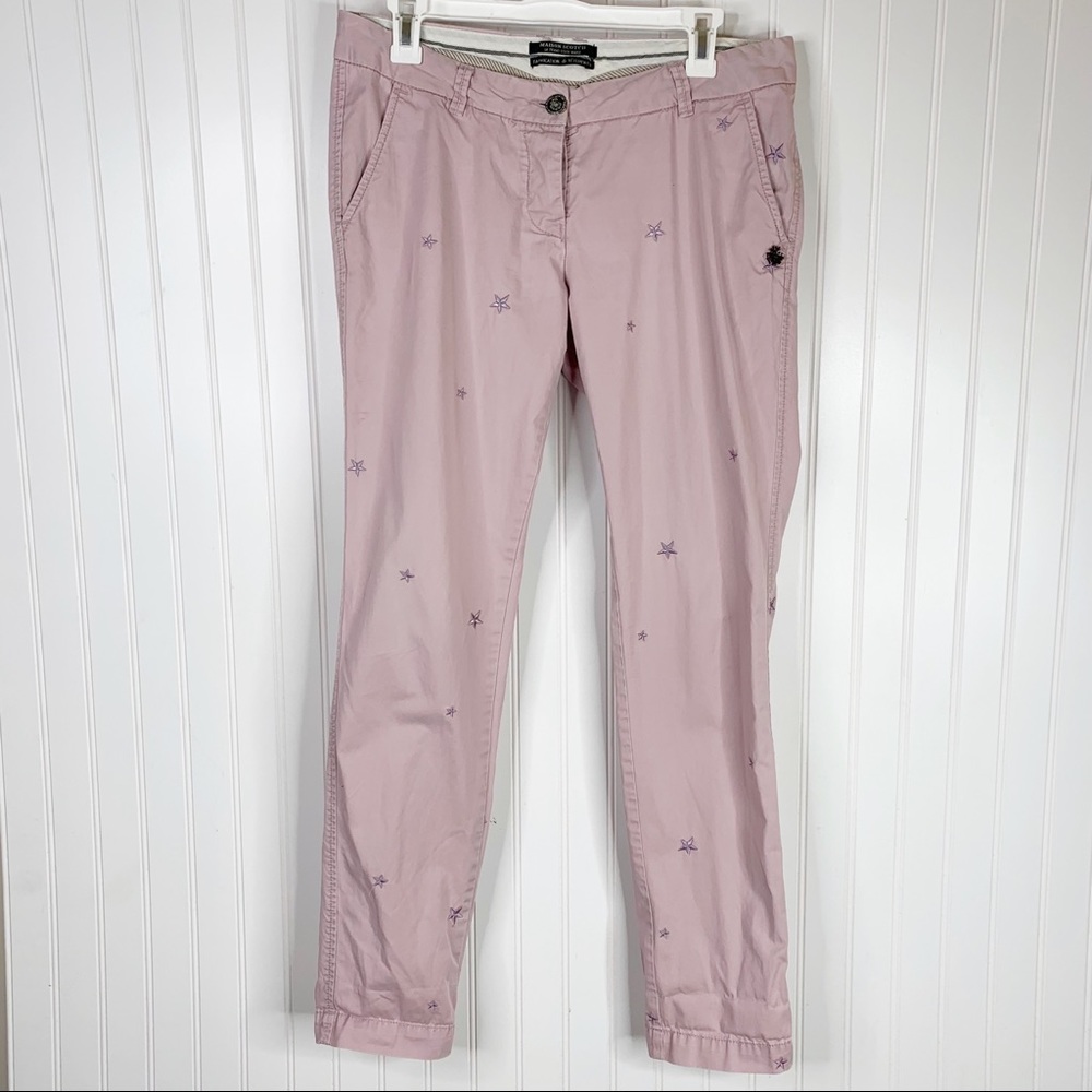 Maison Scotch Star Embroidered Chino Pants Size 29 x 32